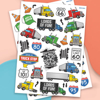 Trucker Tats - 42 foil temporary tattoos