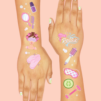 Spa Day Tats - 62 foil temporary tattoos