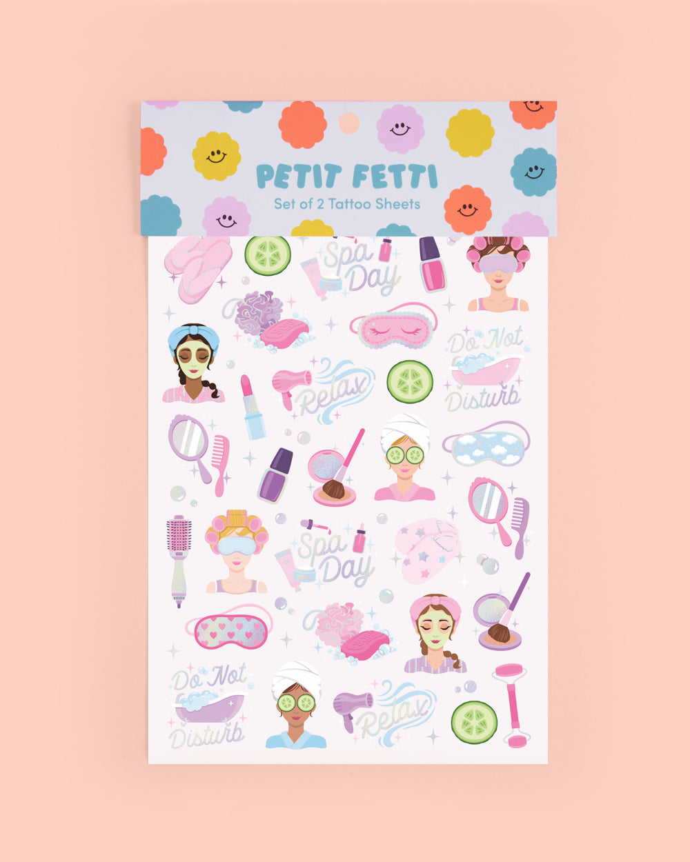 Spa Day Tats - 62 foil temporary tattoos