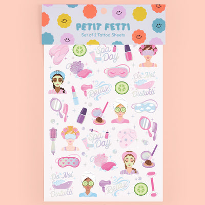 Spa Day Tats - 62 foil temporary tattoos