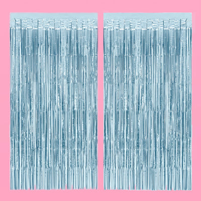 Blue Party Curtain - matte blue foil curtain
