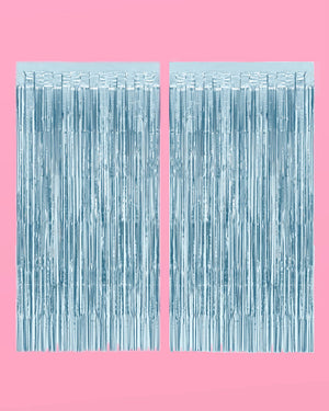Blue Party Curtain - matte blue foil curtain