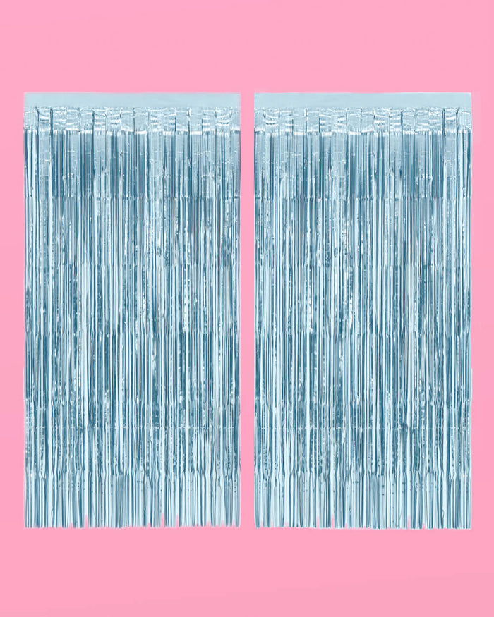 Blue Party Curtain - matte blue foil curtain