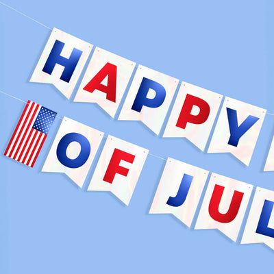 Stars & Stripes Banner - white foil banner