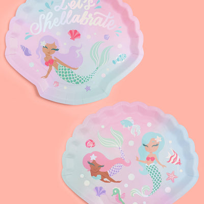 Mermazing Plates - 24 paper plates