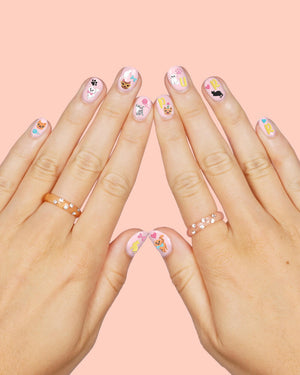 Cool Cat Nail Stickers - 608 nail stickers