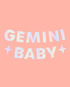 Gemini Baby Banner - iridescent foil banner