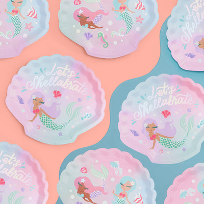 Mermazing Plates - 24 paper plates