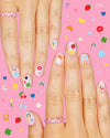 Cute Girl Nail Stickers - 604 adhesive nail stickers