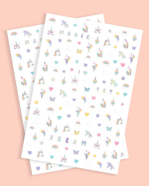 Unicorn 🦄 Nail Stickers - 524 nail stickers