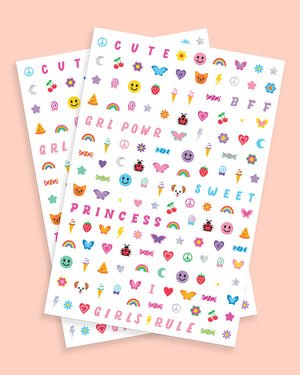 GRL PWR Nail Stickers - 816 nail stickers