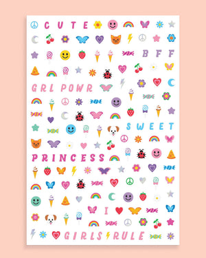 GRL PWR Nail Stickers - 816 nail stickers