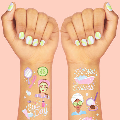 Spa Day Tats - 62 foil temporary tattoos