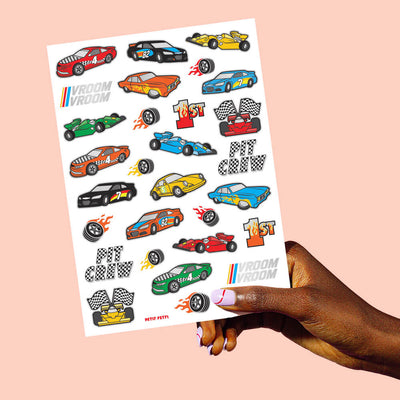 Racecar Tats - 46 foil temporary tattoos