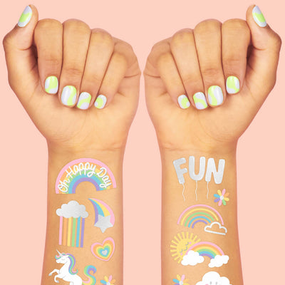 Rainbow 🌈 Tats - 46 foil temporary tattoos