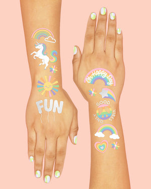 Rainbow 🌈 Tats - 46 foil temporary tattoos