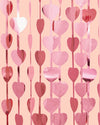 Lover Curtain - rose gold heart foil curtain