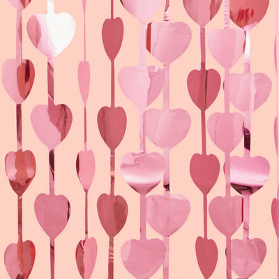 Lover Curtain - rose gold heart foil curtain