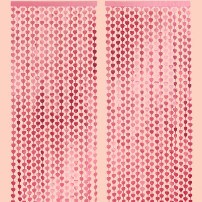 Lover Curtain - rose gold heart foil curtain