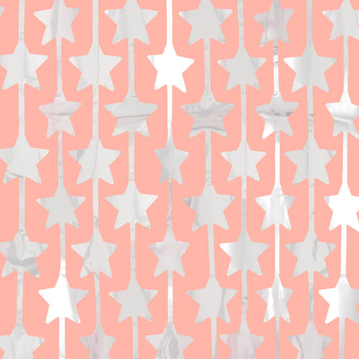 Star Struck Curtain - matte silver foil curtain