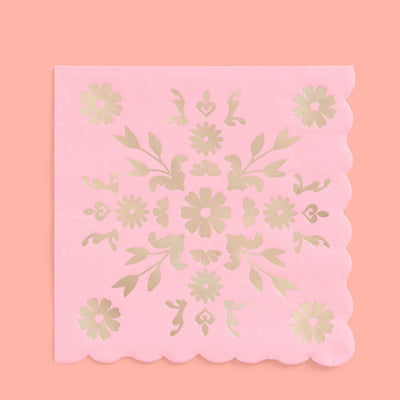 Tea Time Napkins - 24 foil napkins