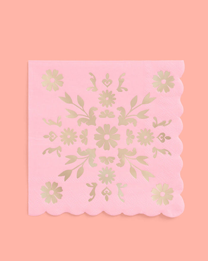 Tea Time Napkins - 24 foil napkins