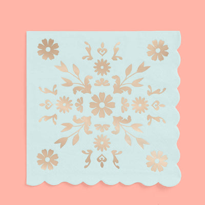 Tea Time Napkins - 24 foil napkins