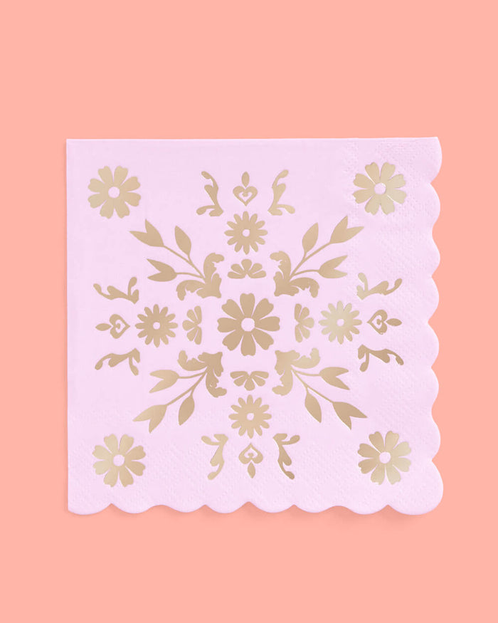 Tea Time Napkins - 24 foil napkins