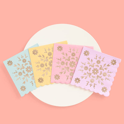 Tea Time Napkins - 24 foil napkins