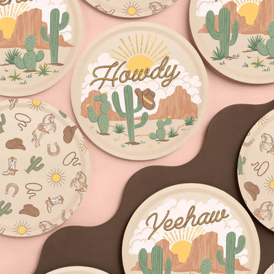 Wild Wild West Plates - 24 paper plates