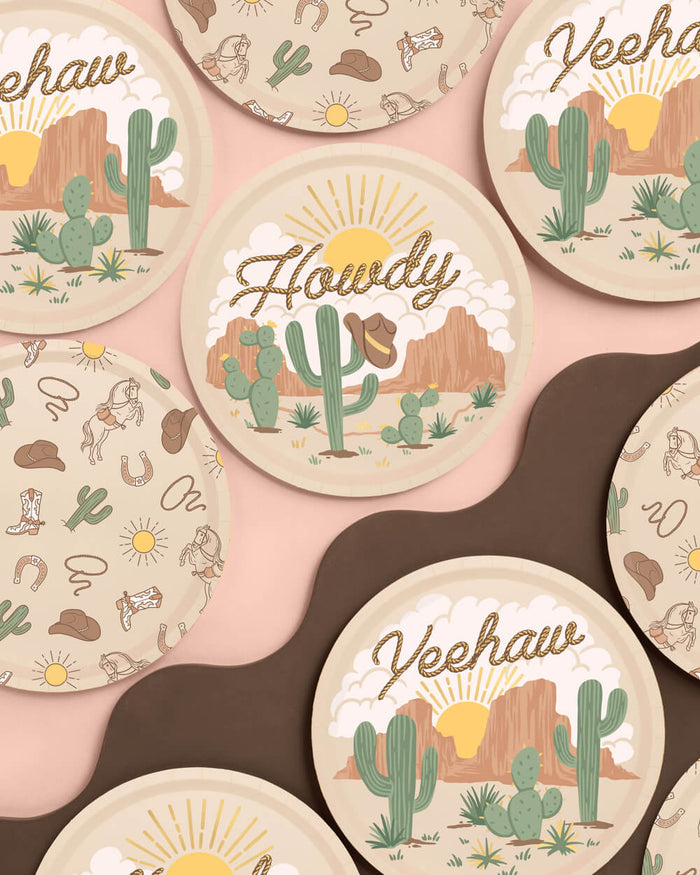 Wild Wild West Plates - 24 paper plates