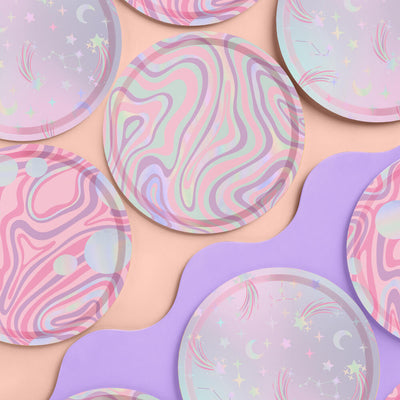 Space Girl Plates - 25 foil paper plates