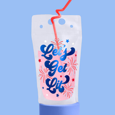 Party In The USA Sippers - 16 pouches + straws