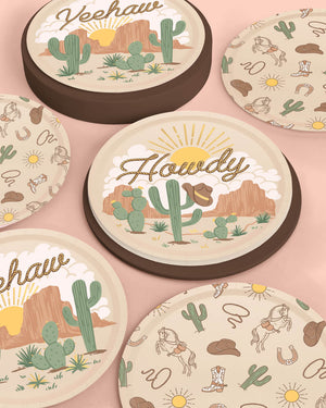 Wild Wild West Plates - 24 paper plates