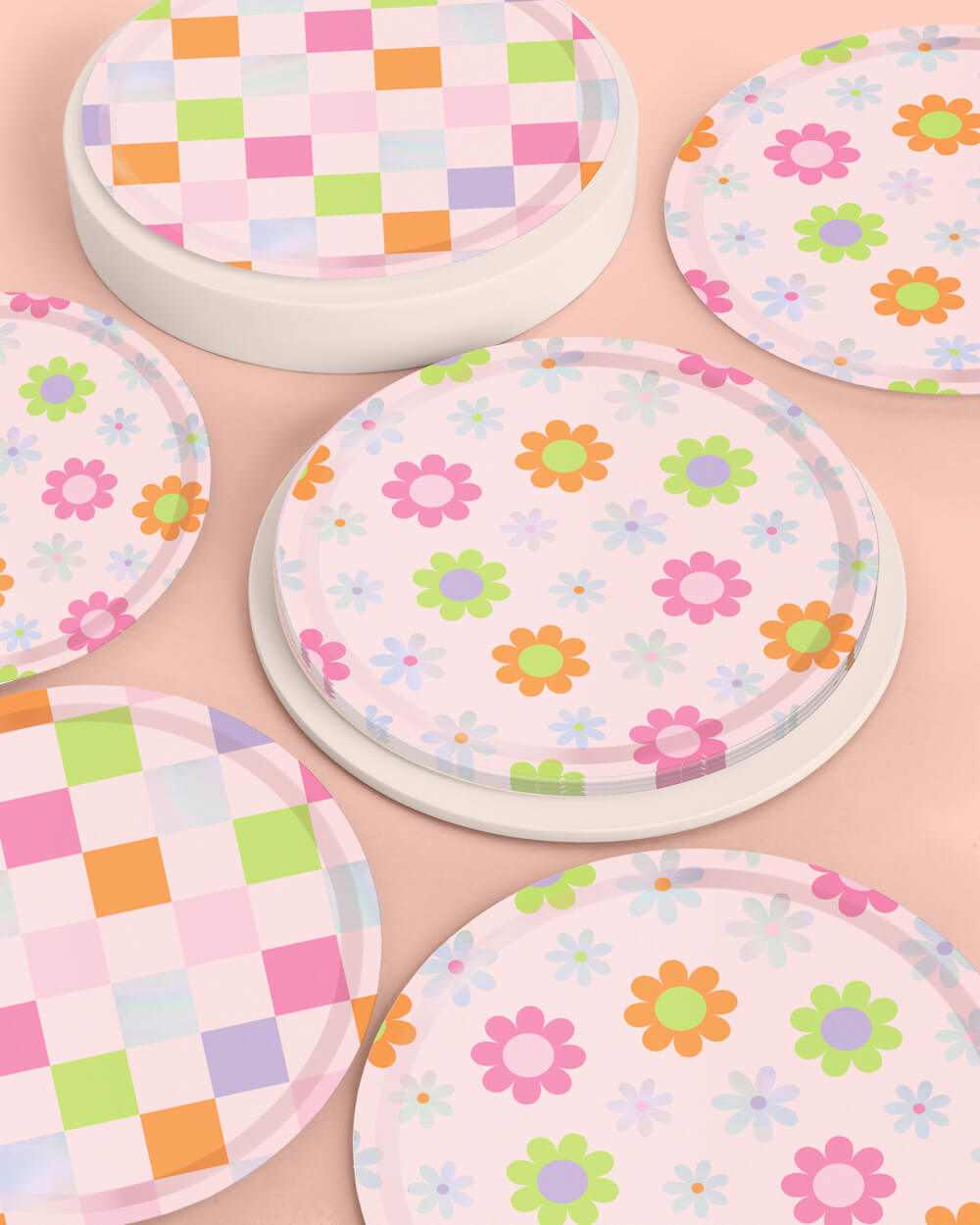 Groovy Girl Plates - 25 foil paper plates