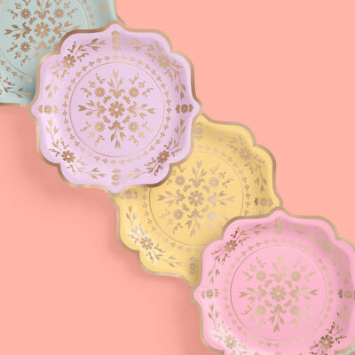 Tea Time Plates - 24 paper plates