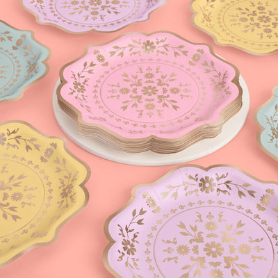 Tea Time Plates - 24 paper plates