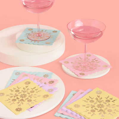 Tea Time Napkins - 24 foil napkins