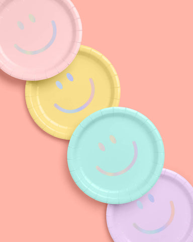 Smiley Plates - 24 paper plates