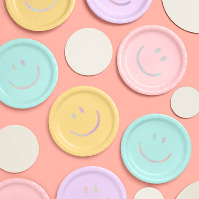 Smiley Plates - 24 paper plates