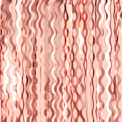 Keep It Wavy Curtain - rose gold foil curtain