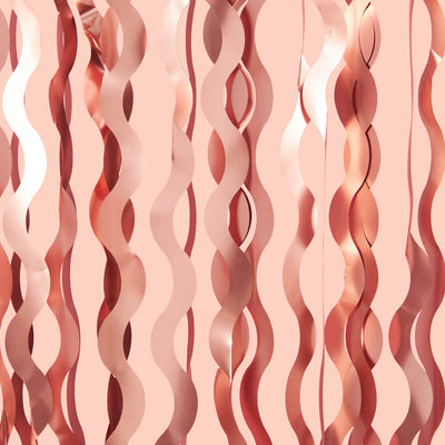 Keep It Wavy Curtain - rose gold foil curtain