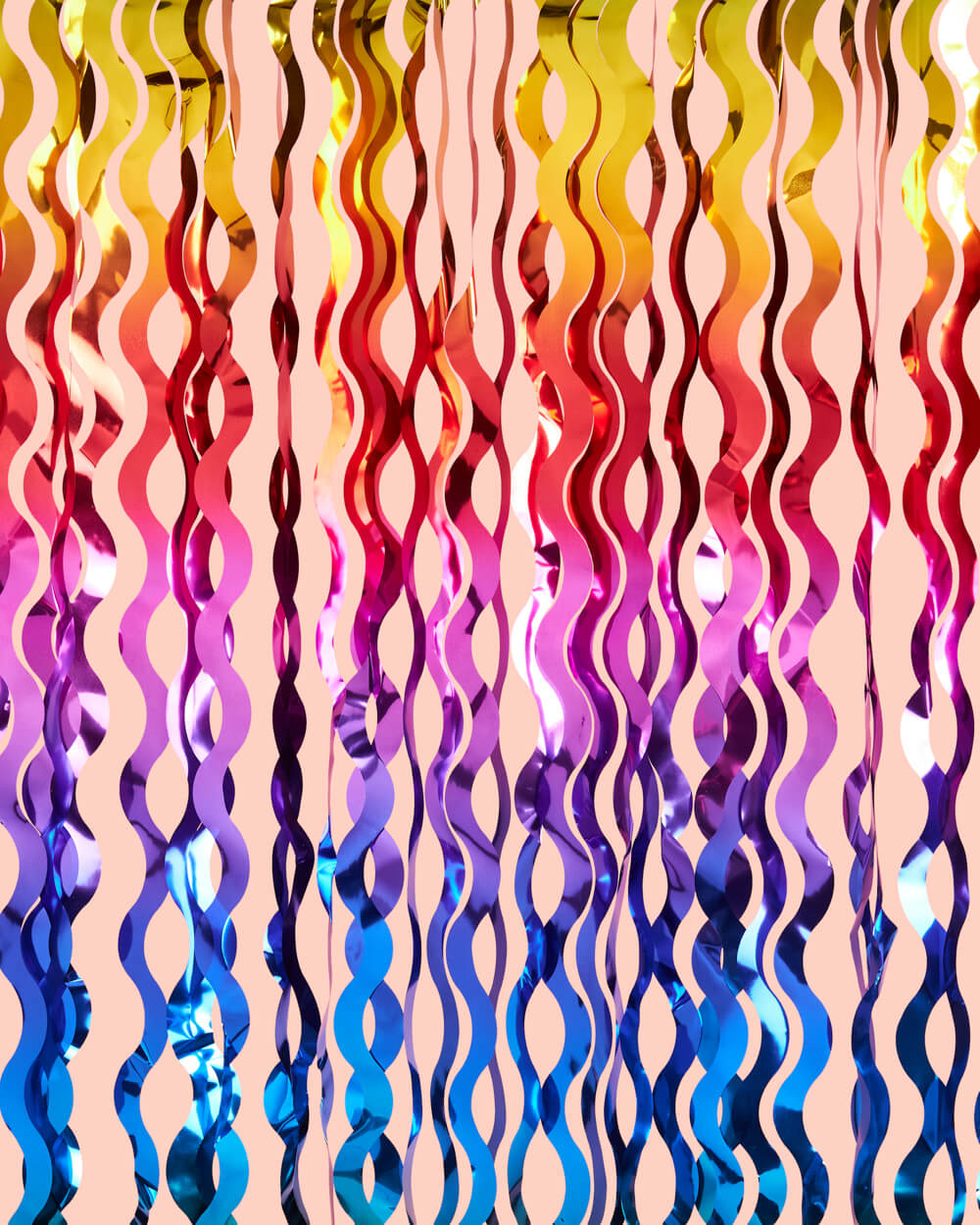 Rainbow Wavy Curtain - wavy foil curtain