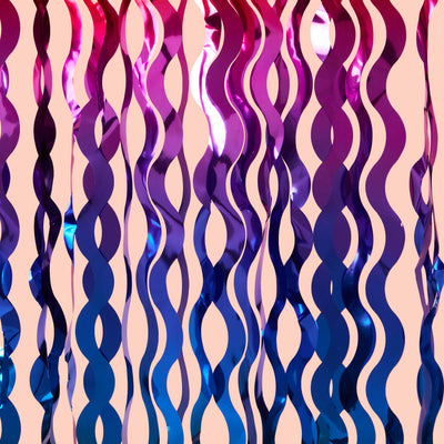 Rainbow Wavy Curtain - wavy foil curtain
