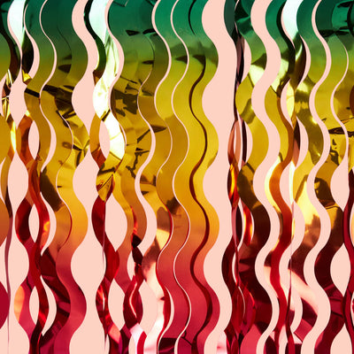 Rainbow Wavy Curtain - wavy foil curtain