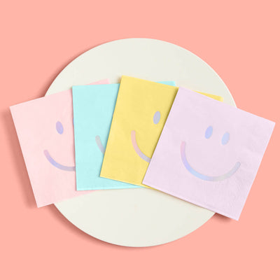 Smiley Napkin - 24 foil napkins
