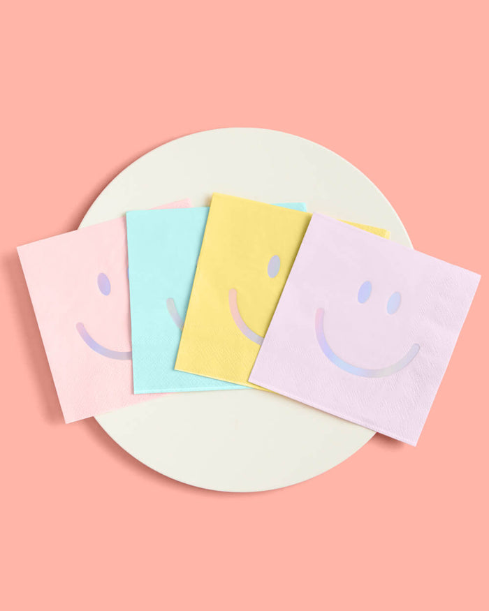 Smiley Napkin - 24 foil napkins