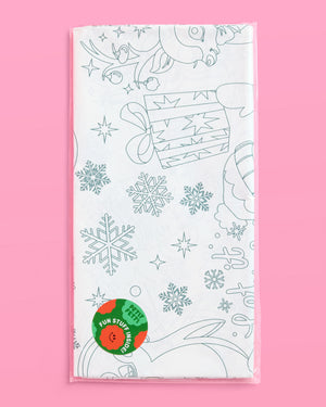 Color Me Merry Paper Tablecloth - coloring tablecloth