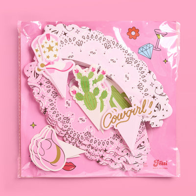Cowgirl Cupcake Toppers - 24 toppers + sleeves