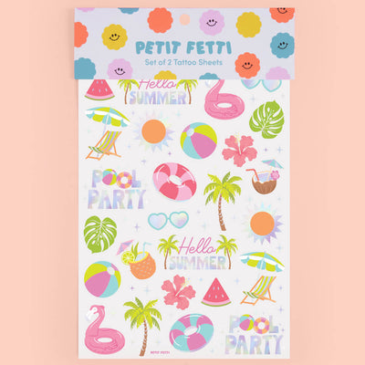Pool Party Tats - 68 temporary tattoos